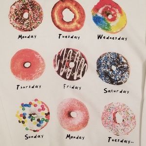 Forever 21 Tops - Donut print cream colored sweatshirt Forever 21 Tops - Donut print cream colored sweatshirt
